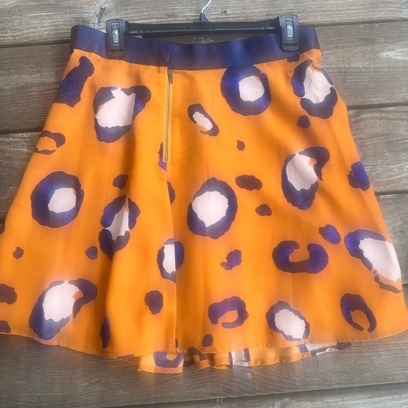 3.1 Phillip Lim Vibrant Orange and Purple Skater Skirt - Picture 3 of 10